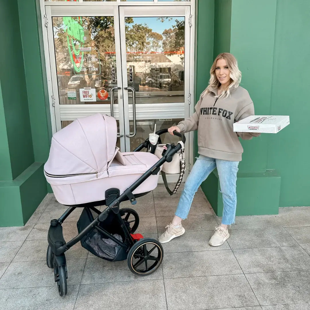 Bambini GENEVA Modern Pram - Pink/Black