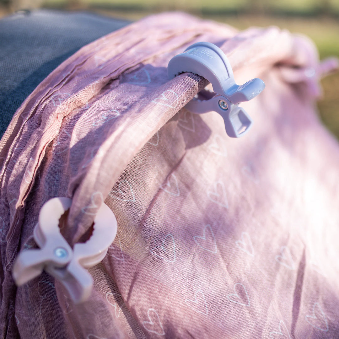 Bubba Blue 4pk Pram Clips Girl Pack - Dusty Berry/Salmon/Lilac/Olive