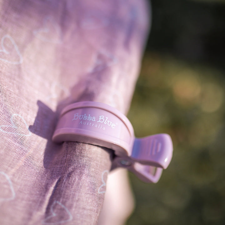 Bubba Blue 4pk Pram Clips Girl Pack - Dusty Berry/Salmon/Lilac/Olive