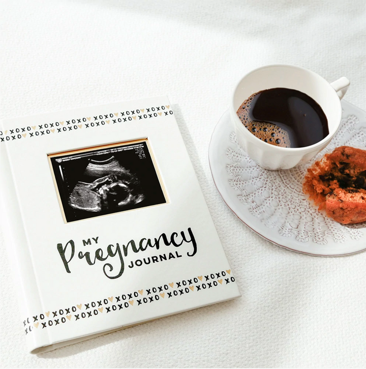 Pearhead Pregnancy Journal - Black, White & Gold