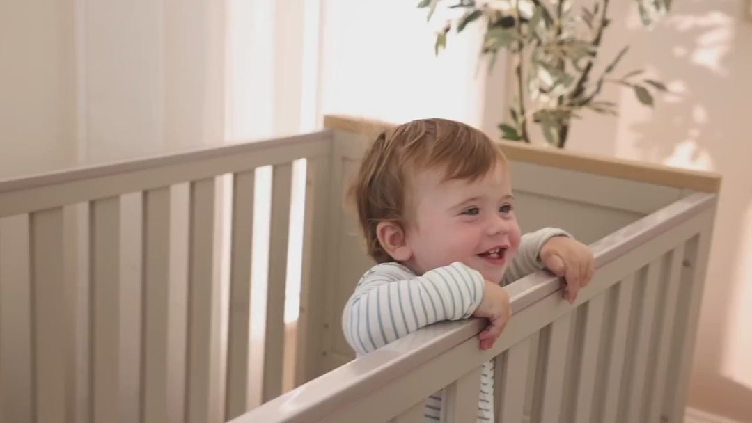 iL Tutto Misha Cot in Mushroom & Golden Oak