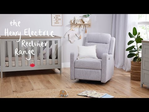 Il Tutto Henry Electric Recliner Glider Chair with USB - Pure Grey