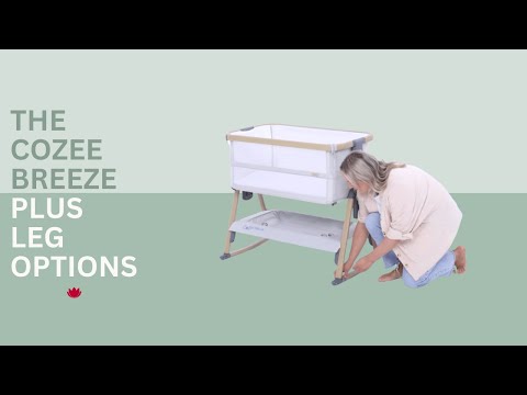 CoZee Breeze Plus Co-sleeping Bassinet with Rocking Legs in Oak Charcoal