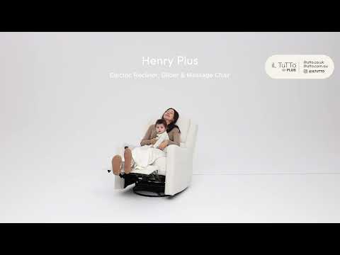 Il Tutto Henry Plus Massage & Heat Nursing Chair in Pure Grey