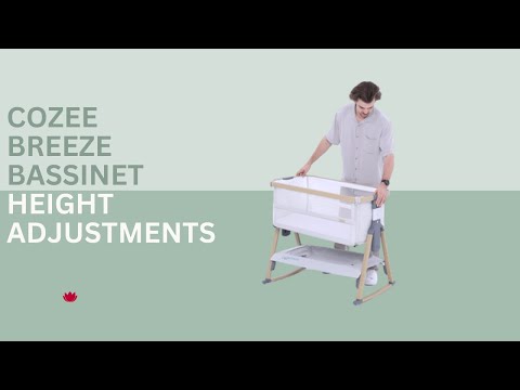 CoZee Breeze Plus Co-sleeping Bassinet with Rocking Legs in Oak Charcoal