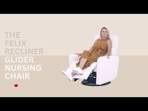 iL Tutto Felix Recliner Glider Nursery Chair in Vanilla Bouclé
