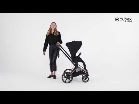 Cybex Priam Pram 2022 Matt Black Chassis + Seat Pack Sepia Black