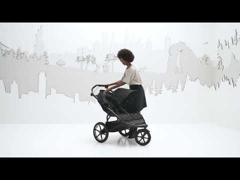 Thule Urban Glide 3 double stroller black magnetic buckle (NEW)