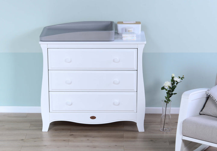 Boori Sleigh 3 Drawer Chest Smart Assembly Barley White(B-SL3DCSA/BA)