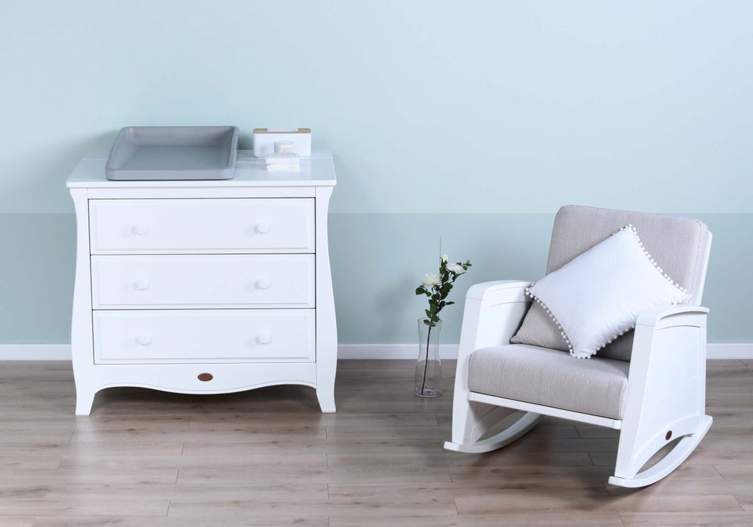 Boori Sleigh 3 Drawer Chest Smart Assembly Barley White(B-SL3DCSA/BA)