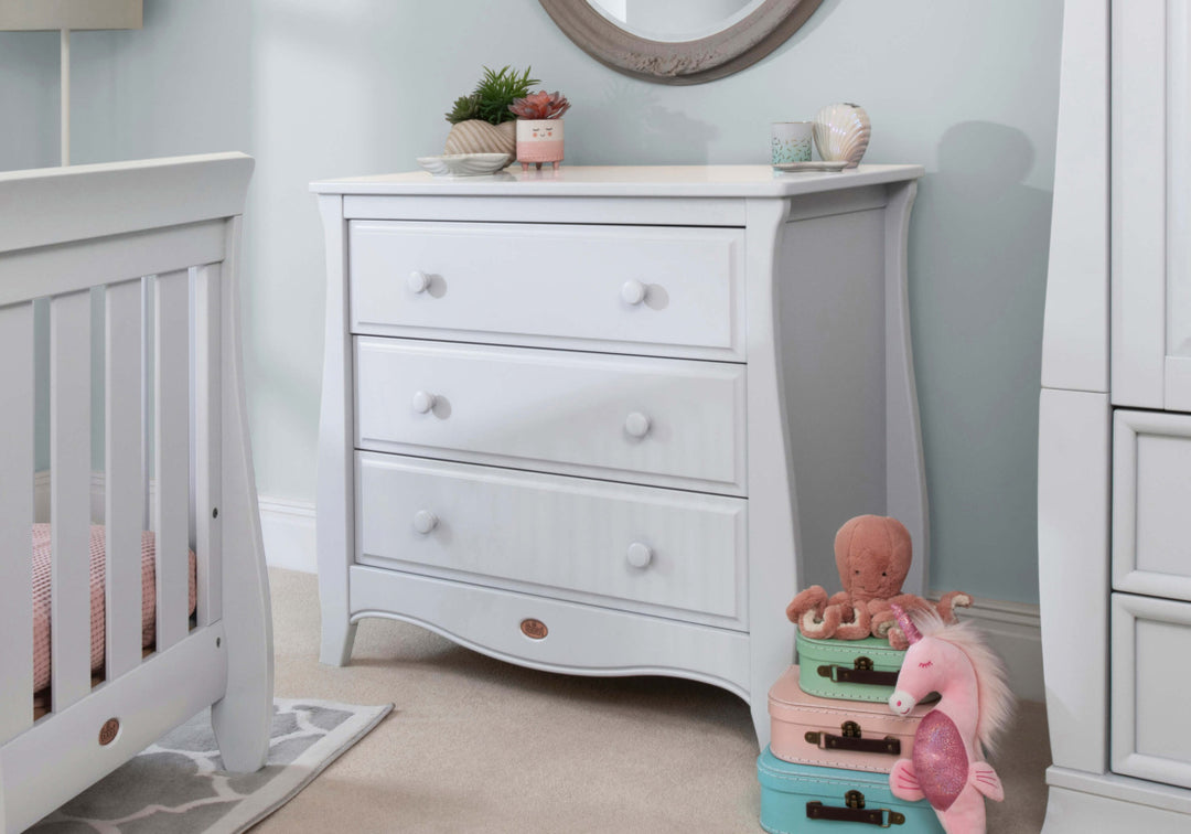 Boori Sleigh 3 Drawer Chest Smart Assembly Barley White(B-SL3DCSA/BA)