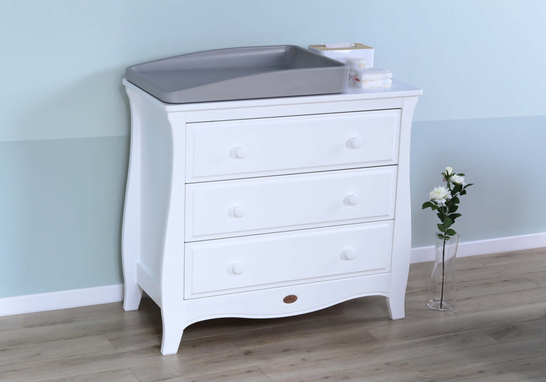 Boori Sleigh 3 Drawer Chest Smart Assembly Barley White(B-SL3DCSA/BA)