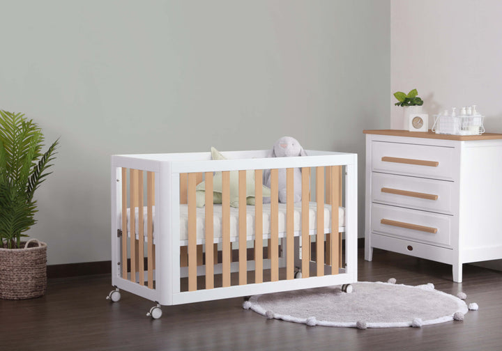 Boori Turin Compact Cot Barley White & Almond(B-TUCCO/BAAD)- Ex Display