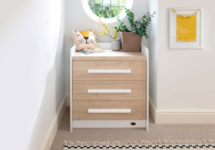 Boori Neat 3 Drawer Chest - Barley White & Oak(BK-NE3DC/BAOA)