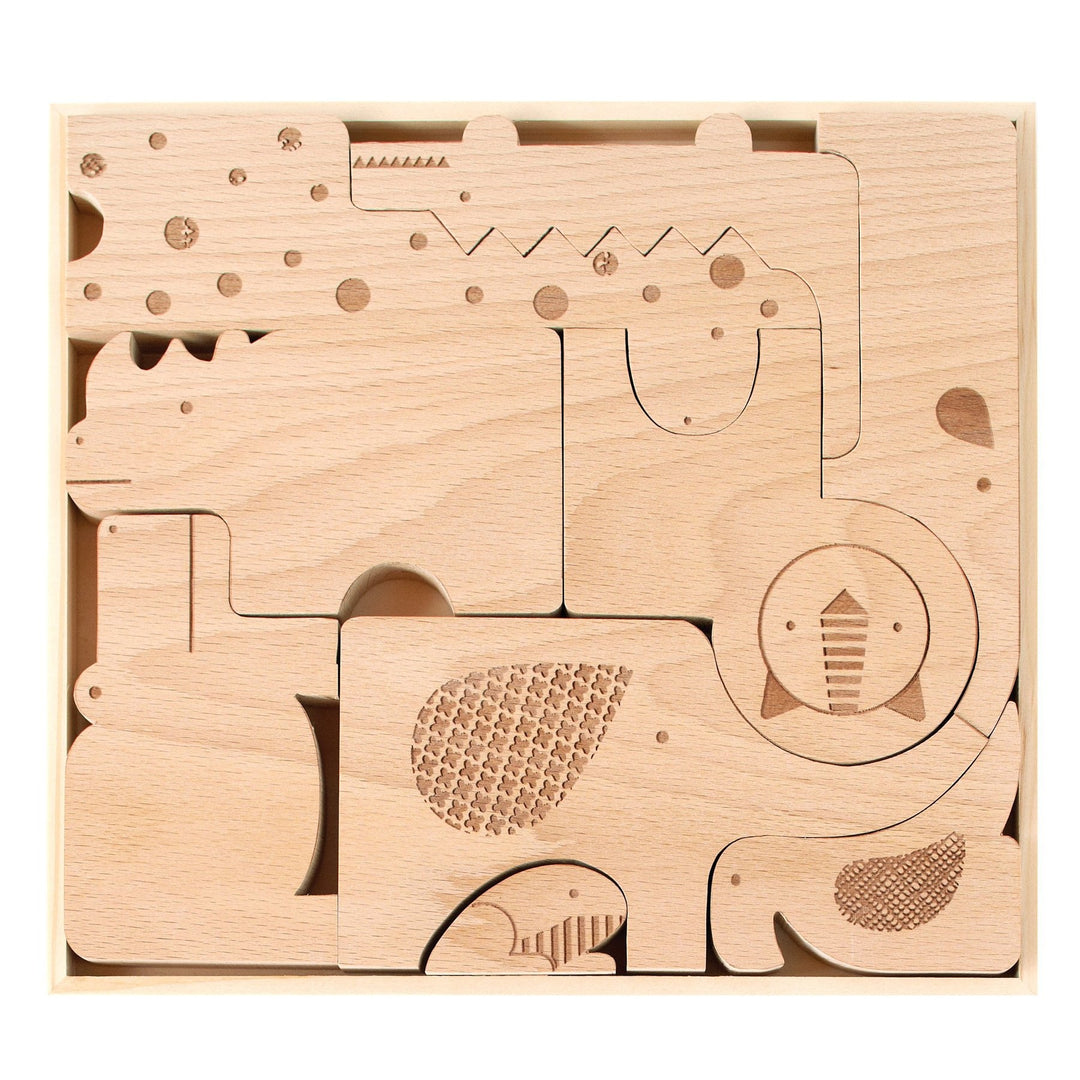 Petit Collage Safari Jungle Wooden Puzzle+Play