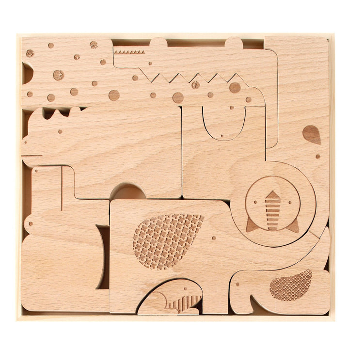 Petit Collage Safari Jungle Wooden Puzzle+Play