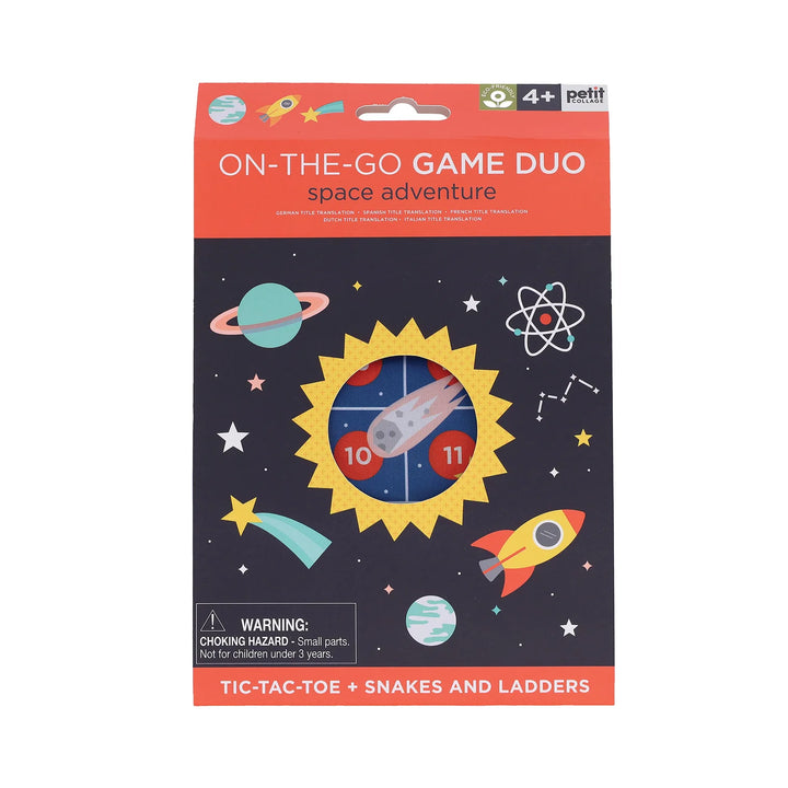 Petit Collage On-the-Go Game Duo Space Adventure Blue