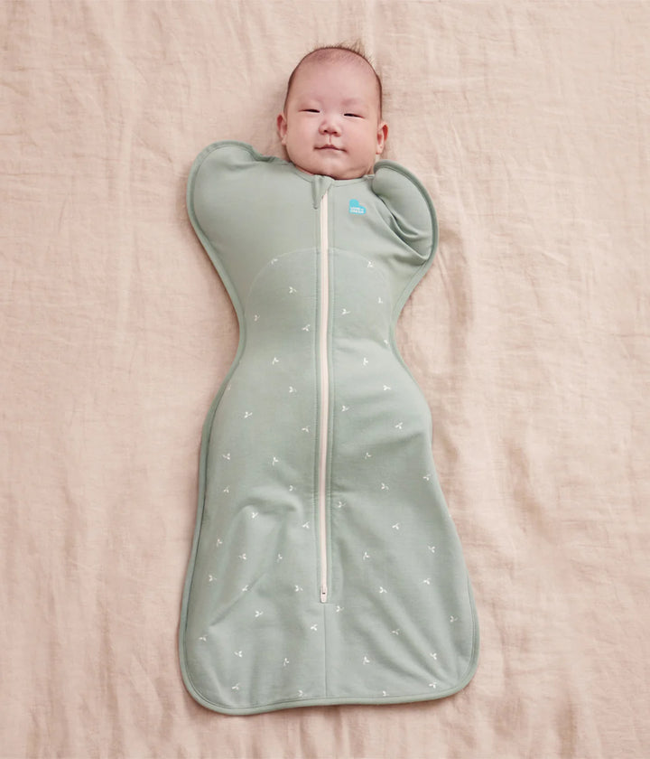 Swaddle Up 1.5Tog Cotton Fleece - Olive Twigs