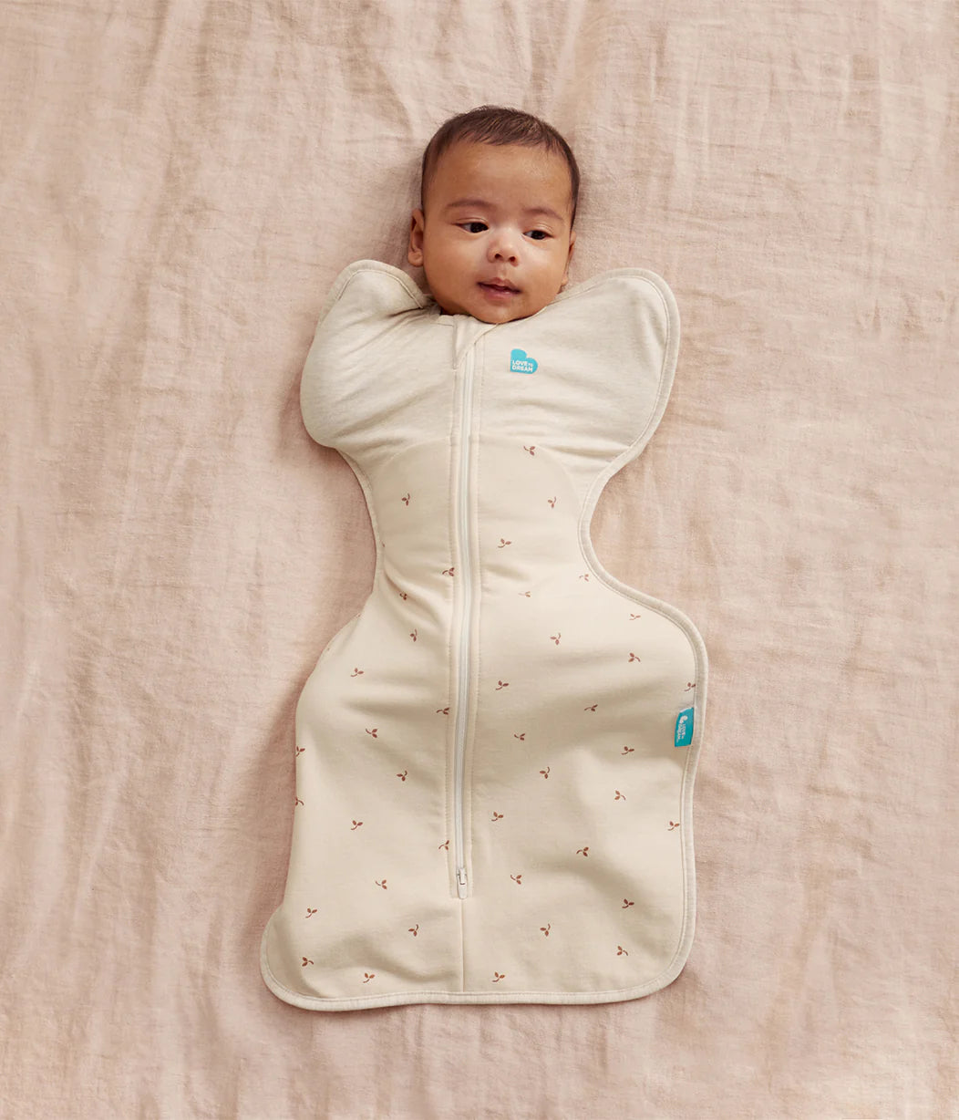 Swaddle Up 1.5Tog Cotton Fleece - Oatmeal Twigs