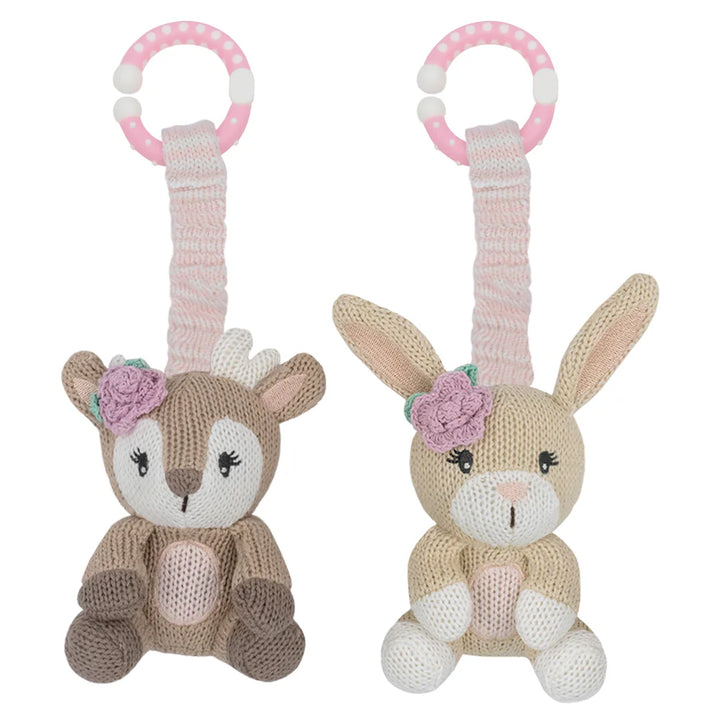 Living Textiles 2pk Stroller Toys - Fawn & Bunny