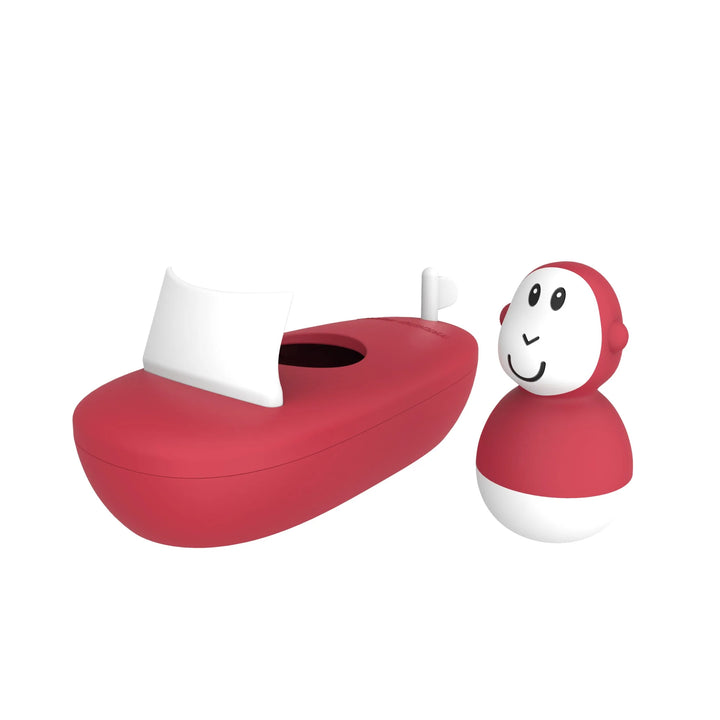 Matchstick Monkey Boat Set - Red