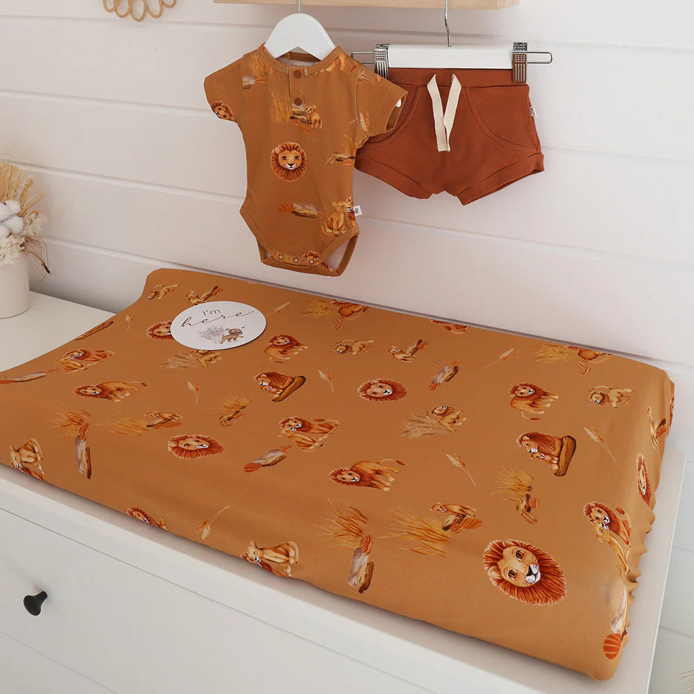 Organic Bassinet Sheet / Change Pad Cover - Roar