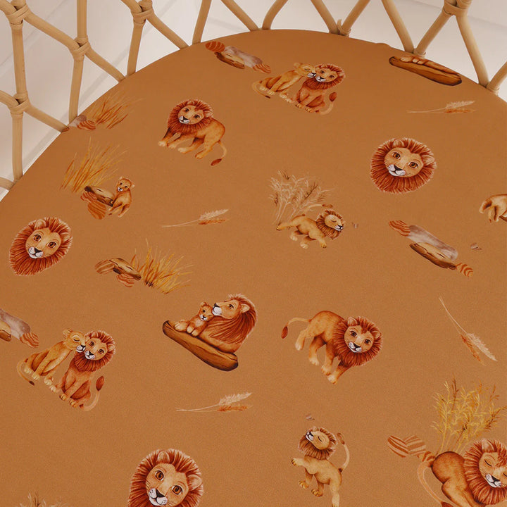 Organic Bassinet Sheet / Change Pad Cover - Roar