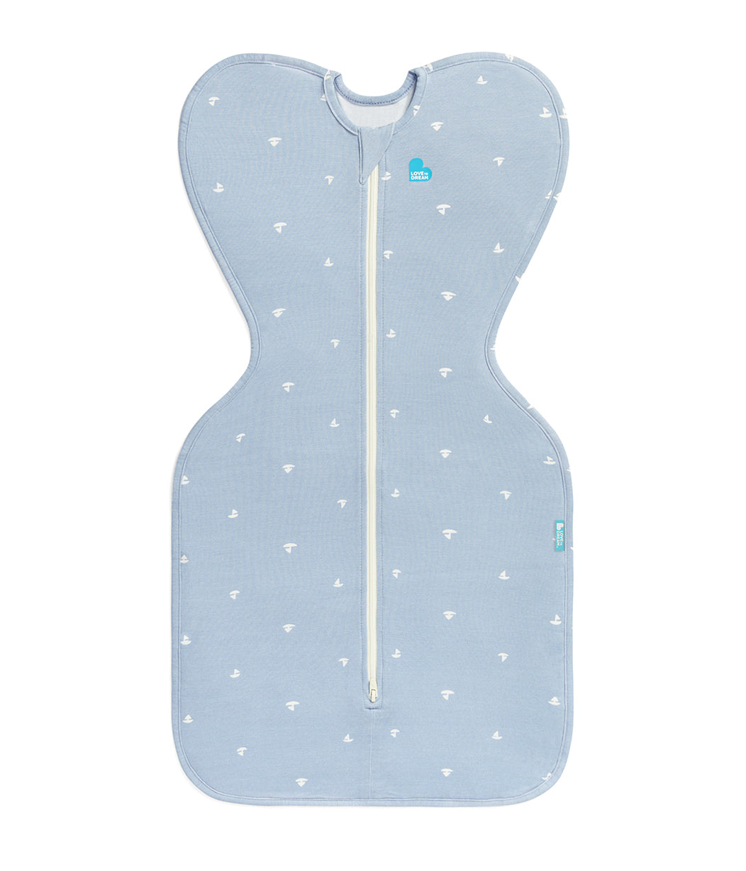 SWADDLE UP™ Bamboo Original 1.0Tog - Mist Blue Boats