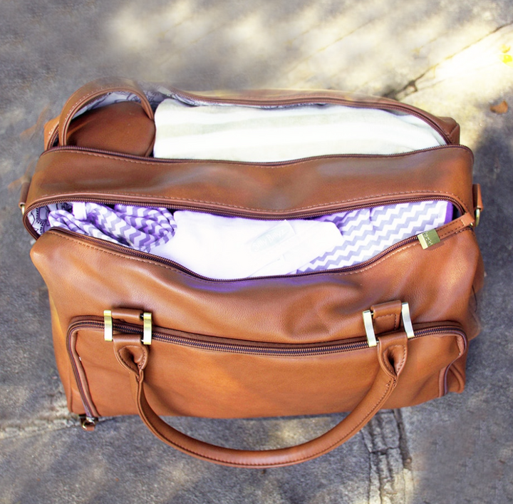ISOKI DOUBLE ZIP SATCHEL  REDWOOD CHESTNUT