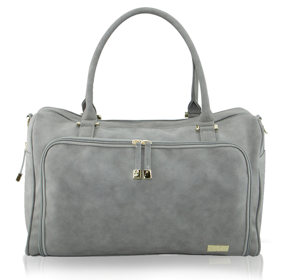 ISOKI DOUBLE ZIP SATCHEL - STONE GREY