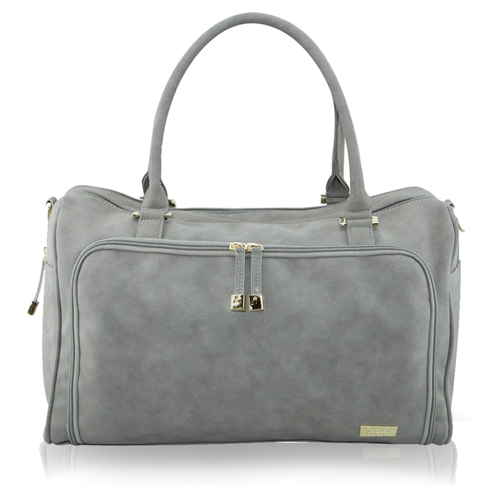 ISOKI DOUBLE ZIP SATCHEL - STONE GREY