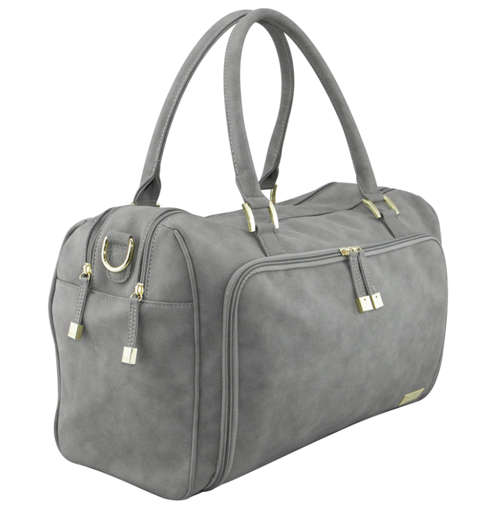ISOKI DOUBLE ZIP SATCHEL - STONE GREY