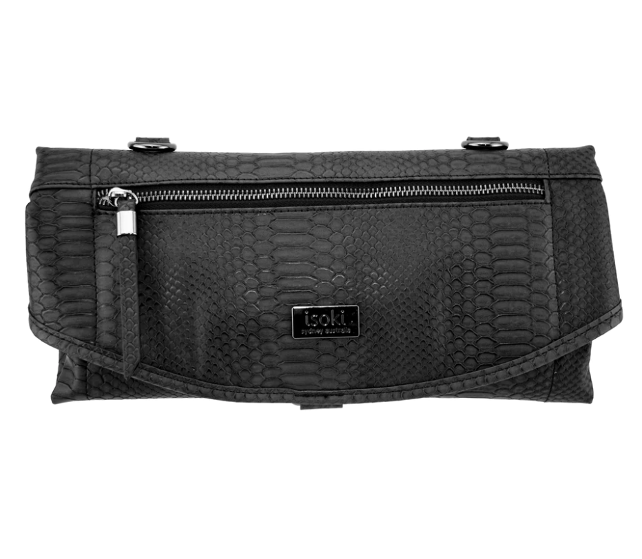 ISOKI ADELAIDE CHANGE MAT PURSE BLACK MUMBA