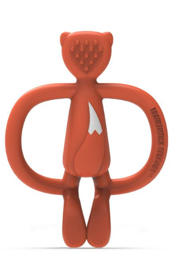 Matchstick Monkey Animal Teether - Fox Anti Microbial