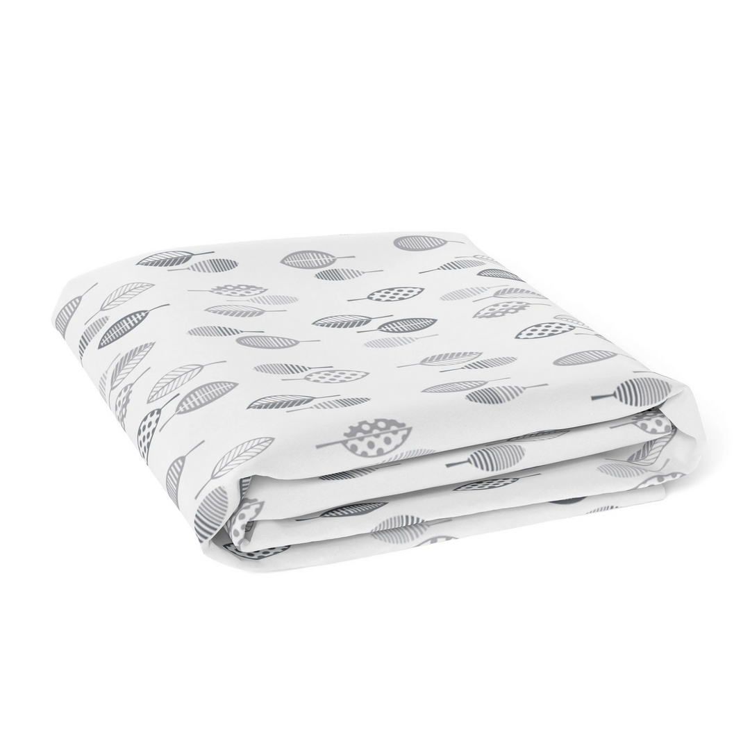 Bamboo Jersey Bassinet Fitted Sheet-Silver Mist
