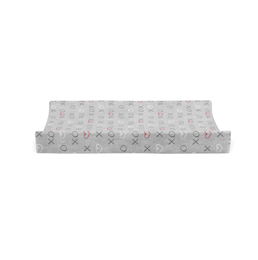 Silver Mist Bamboo Jersey Waterproof Change Mat Cover/Large Bassinet Sheet