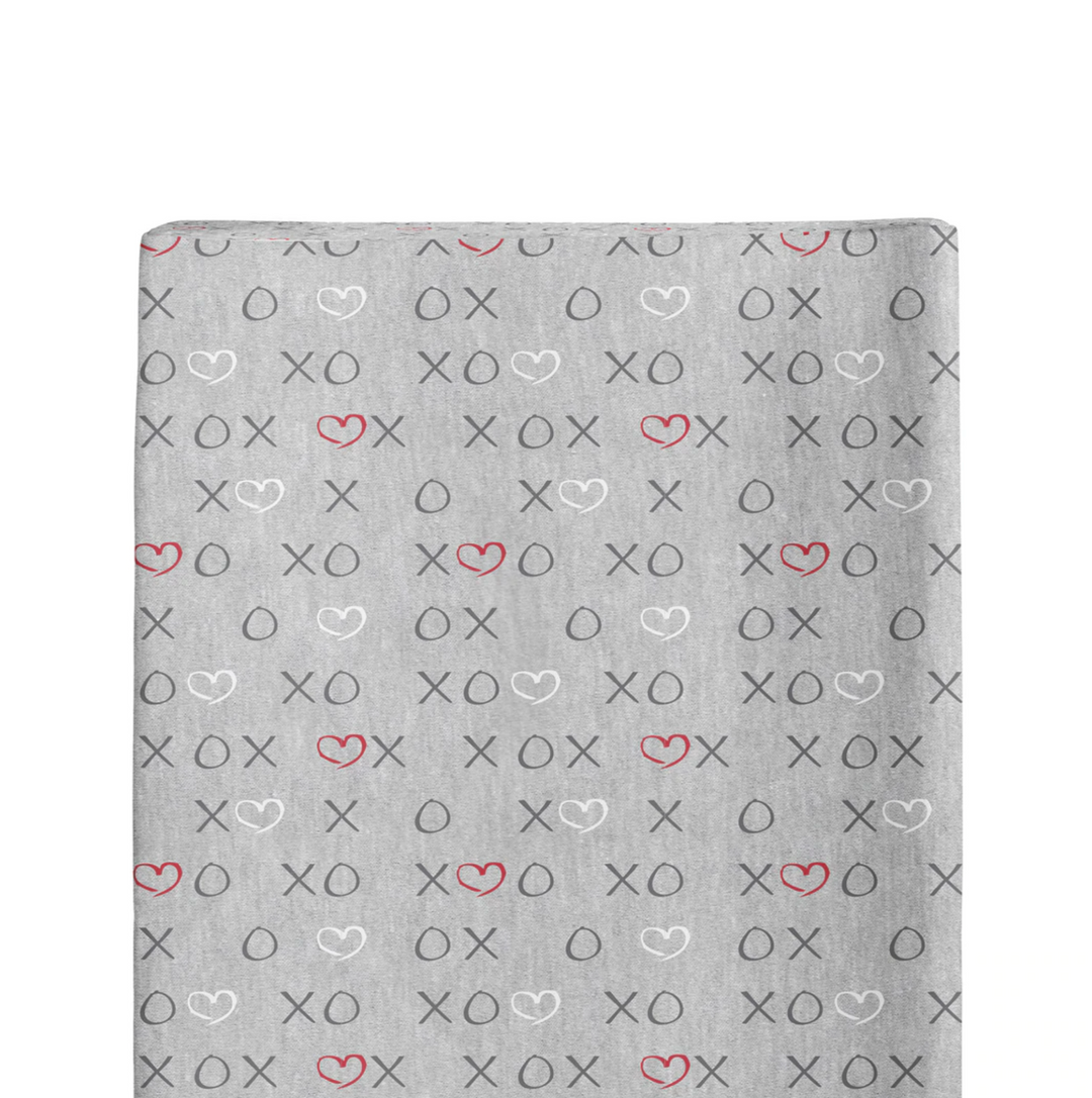 Silver Mist Bamboo Jersey Waterproof Change Mat Cover/Large Bassinet Sheet