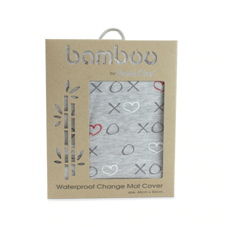 Silver Mist Bamboo Jersey Waterproof Change Mat Cover/Large Bassinet Sheet