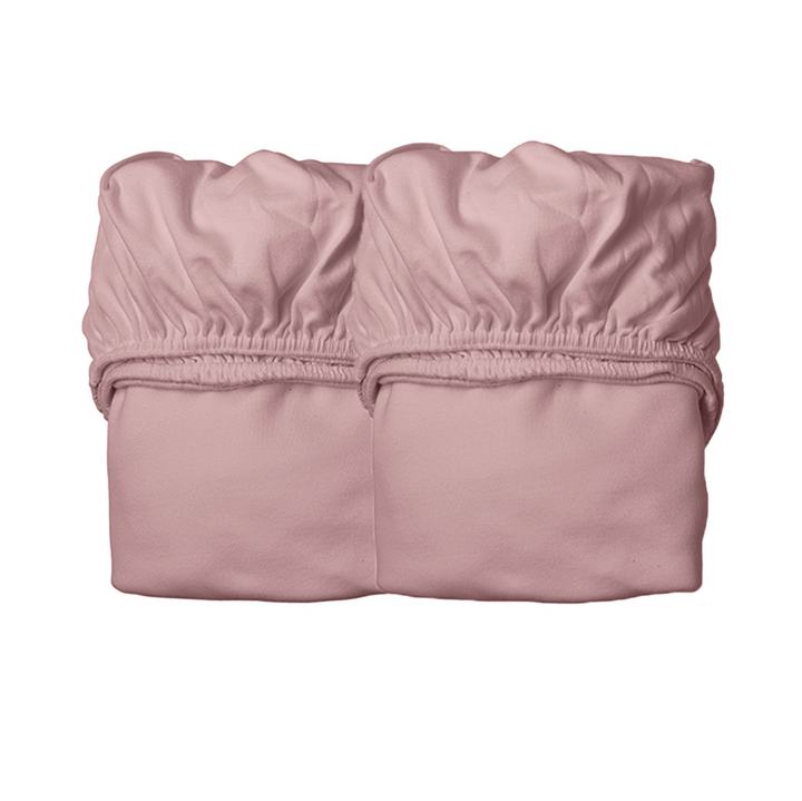 Leander Organic Baby Cot Sheets 2pk Dusty Rose