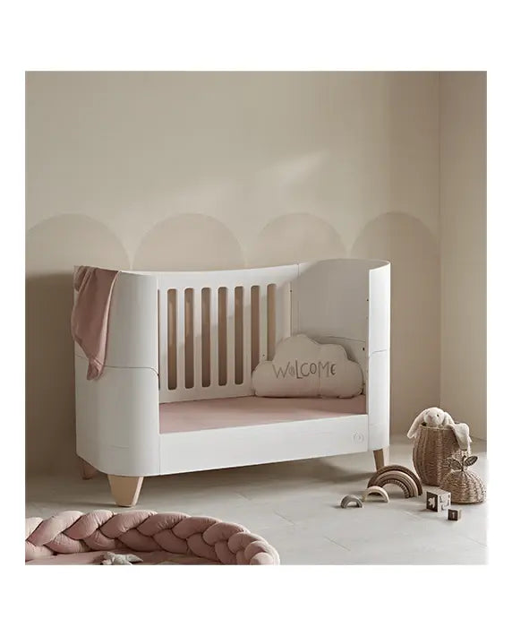 Gaia Baby Serena Convertible Cot Bed - White | Walnut