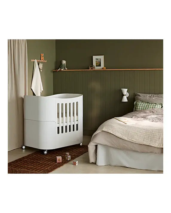 Gaia Baby Serena Mini Cot - White | Natural