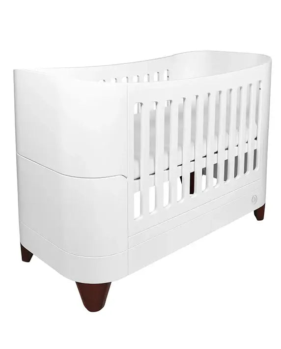 Gaia Baby Serena Convertible Cot Bed - White | Walnut
