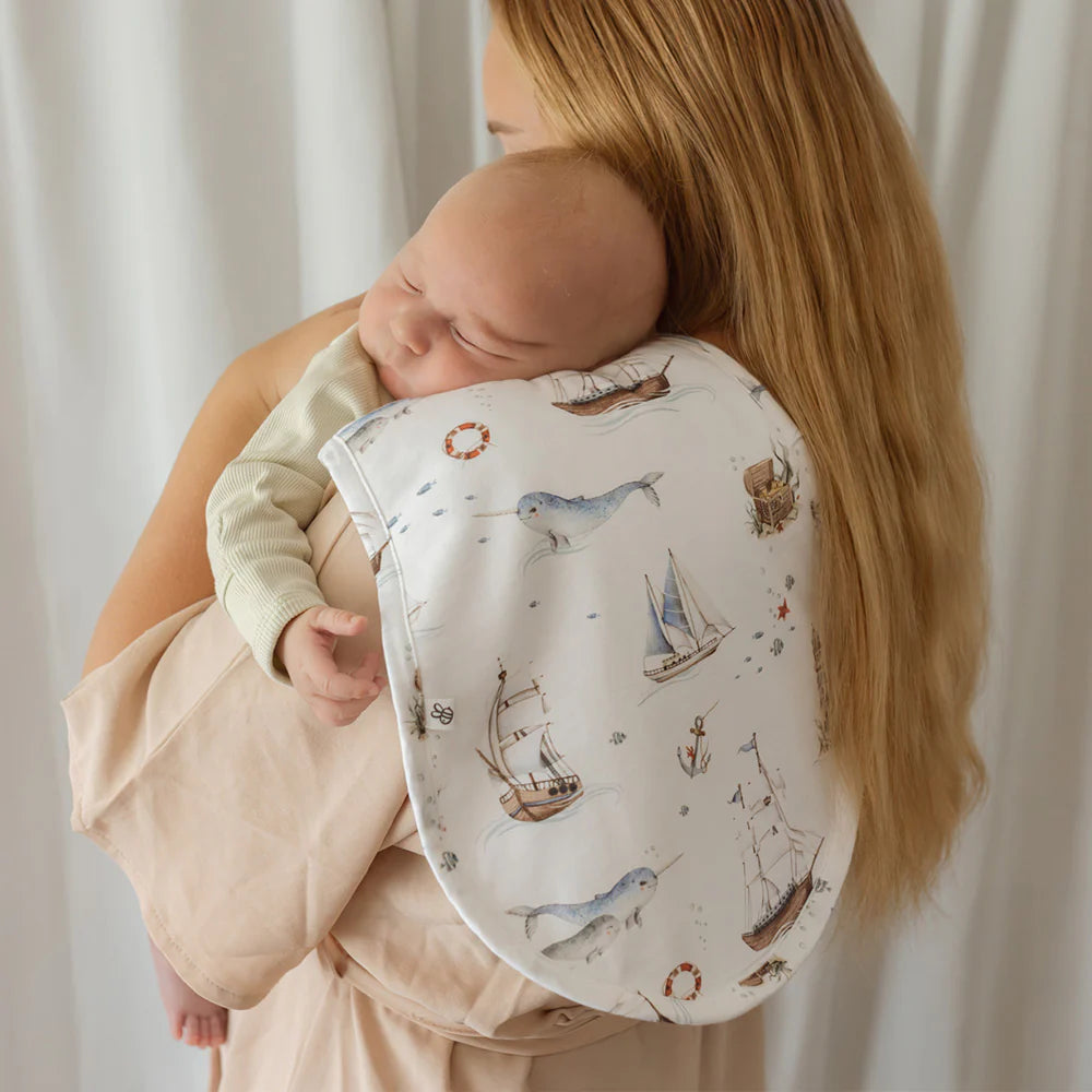 Snuggle Hunny Organic Cotton Burp Cloth - Set Sail