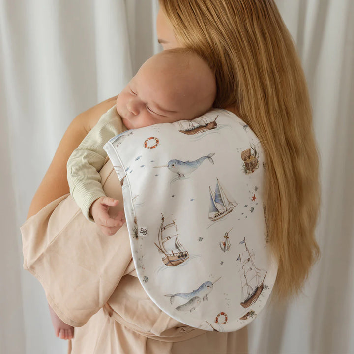 Snuggle Hunny Organic Cotton Burp Cloth - Set Sail