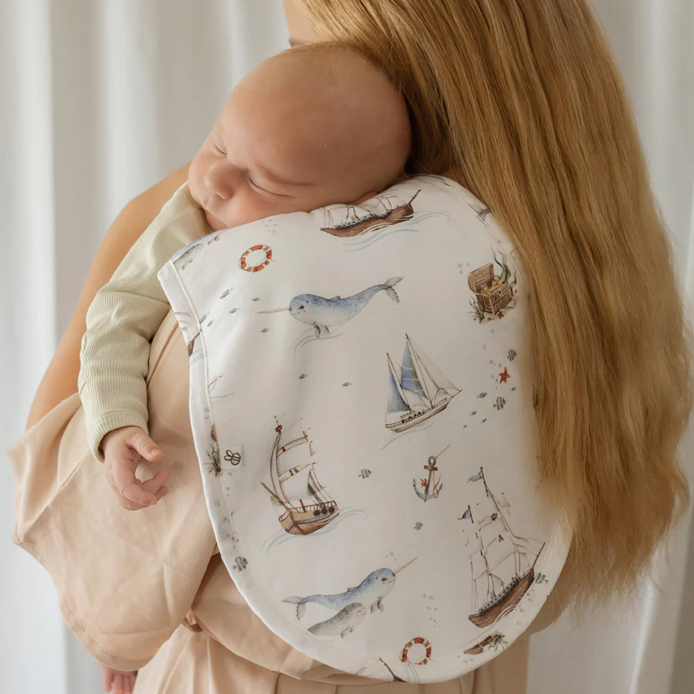 Snuggle Hunny Organic Cotton Burp Cloth - Set Sail