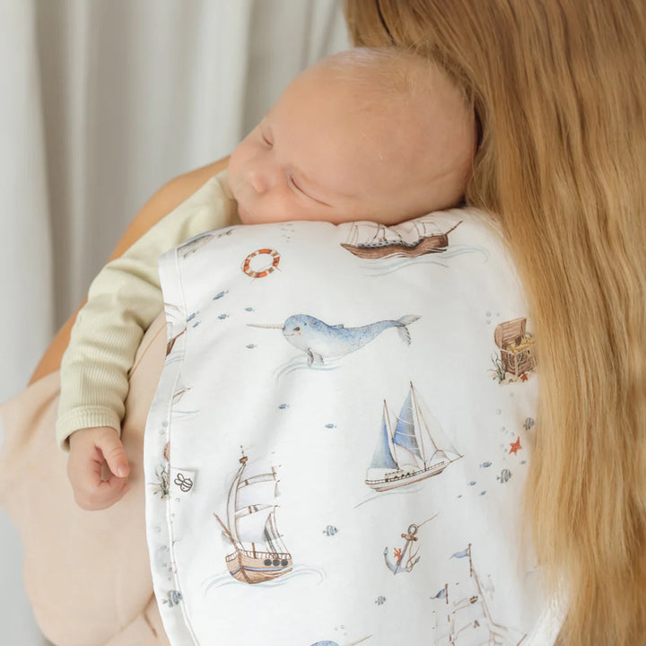 Snuggle Hunny Organic Cotton Burp Cloth - Set Sail