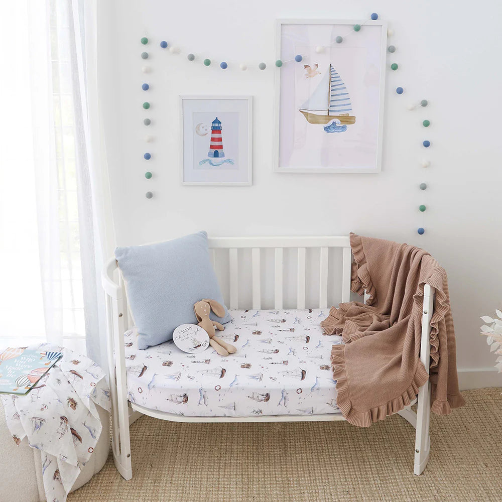 Snuggle Hunny Organic Cotton Burp Cloth - Set Sail