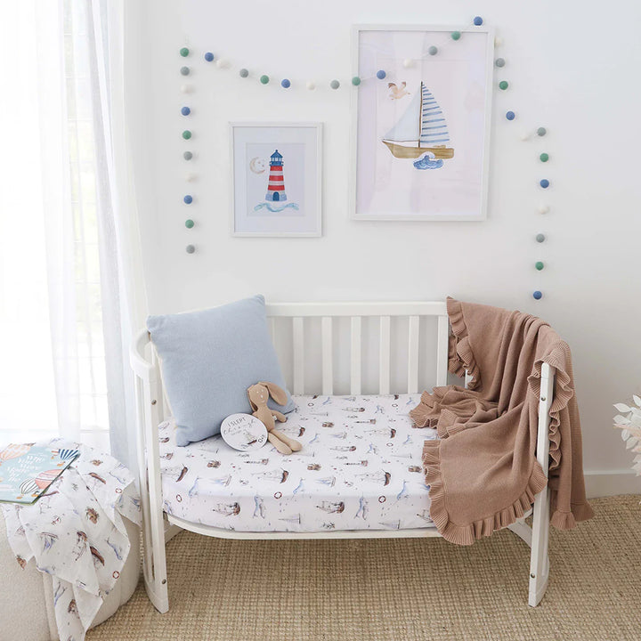 Snuggle Hunny Organic Cotton Burp Cloth - Set Sail