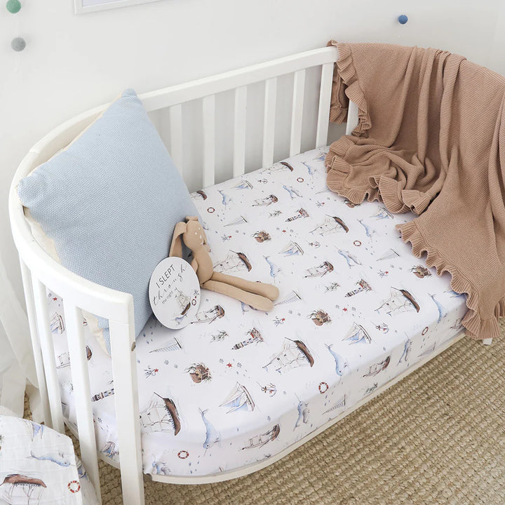 Snuggle Hunny Organic Cotton Burp Cloth - Set Sail