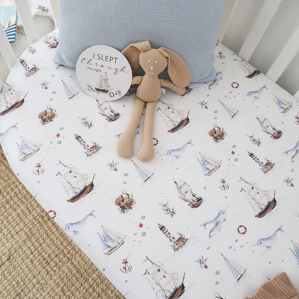 Snuggle Hunny Organic Cotton Burp Cloth - Set Sail